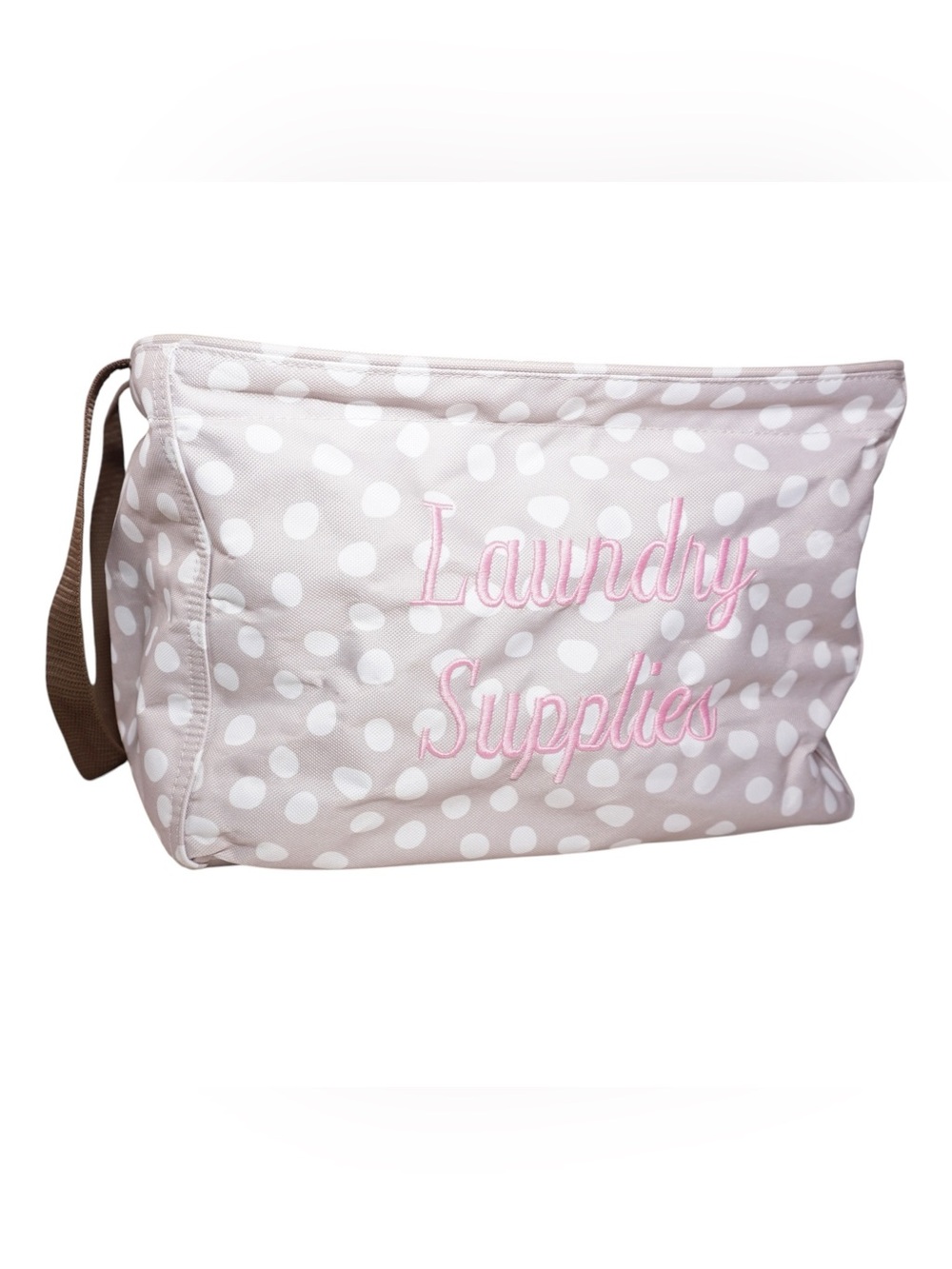 thirty-one Beige Polka Dot Laundry Supplies Caddy with Pink Script - Picture 9 of 10